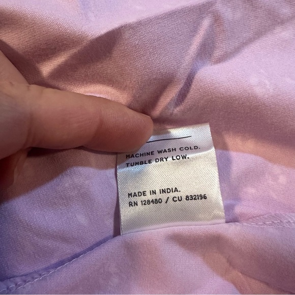 NWT Pact Organic Cotton Blend Tie Back Fit & Flare Dress Wild English Lavender - Picture 8 of 12